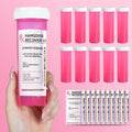 Chug Buddy Set of 10 Large Pink Pill Bottles for DIY Hangover Kits – Empty Bottles for Hangover Kit Supplies, Valentines Day Gifts, Bachelorette Party Favors, 21st Birthday & Bridesmaids Gifts