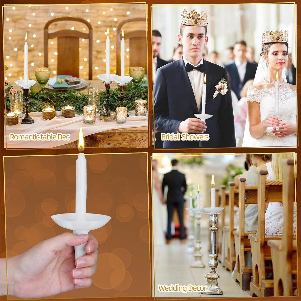 Regine Switzerland Candle Holders - 100 Pcs Plastic Drip Protectors for Church, Vigil & Events