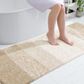 OLANLY Bathroom Runner Rug Mat - Extra Soft Microfiber, Quick Dry & Washable | 70x24, Light Beige