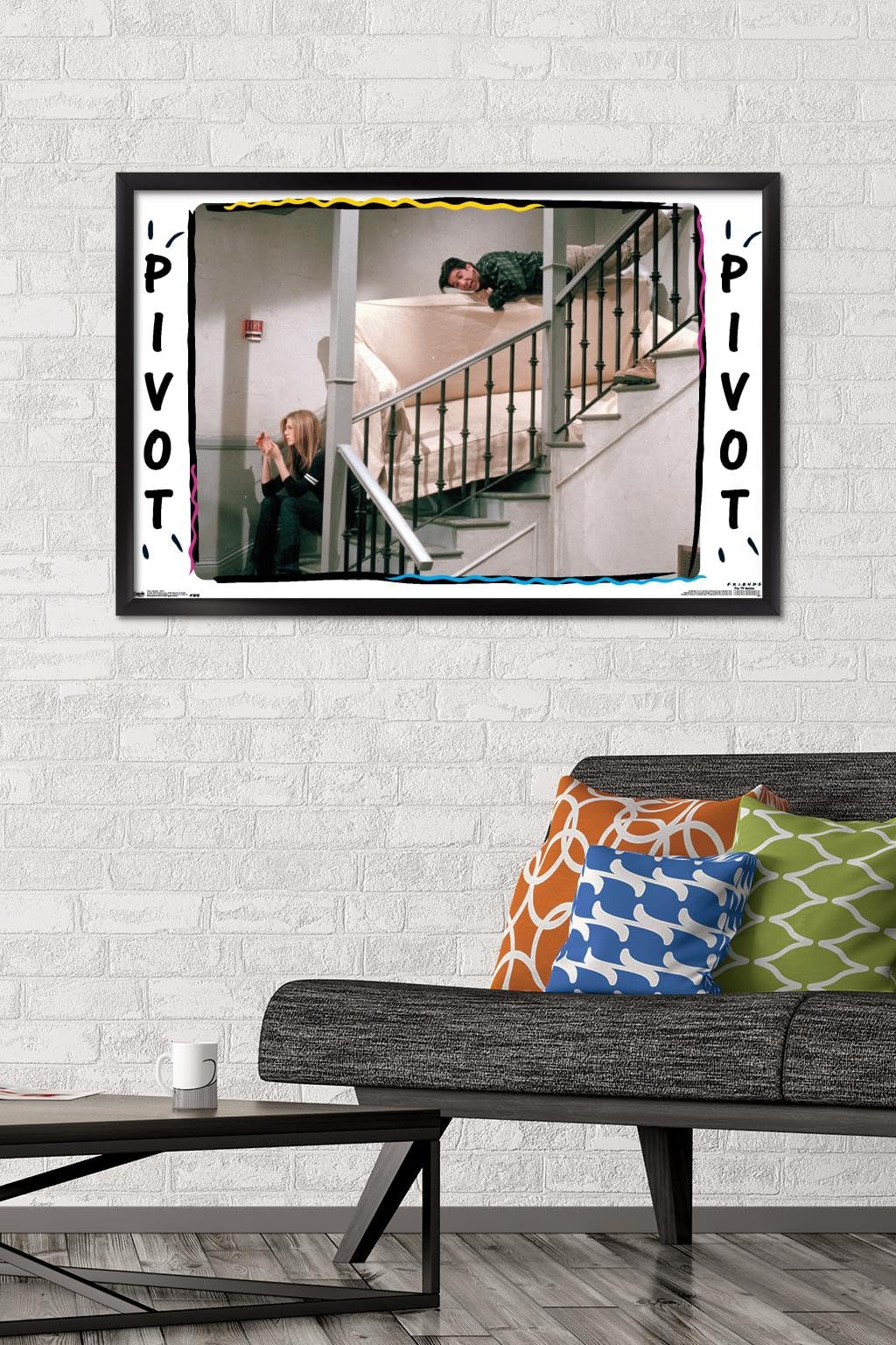 Trends International Friends - Pivot Wall Poster, 22.375" x 34", Black Framed Version