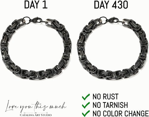 Love You This Much To My Brother Steel Bracelet - 6mm Sentimental Gift from Sister
