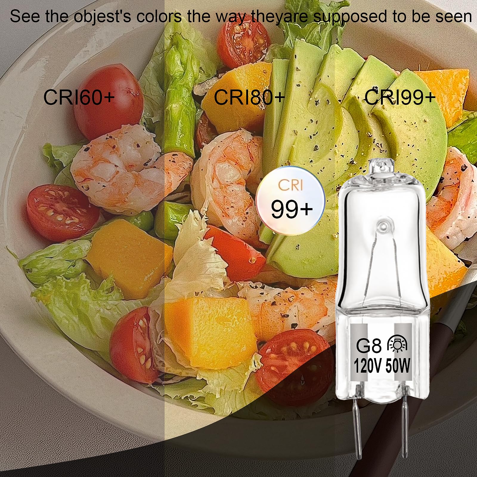 (6pack) Appliance Light Bulb for GE Microwave Oven,G8 50W Halogen Bulb/Stove Light Bulb Fits for GE Kenmore Elite Maytag Over The Stove Range Microwave,WB25X10019 Replacement Bulb(50W)