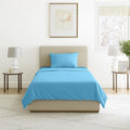 Brushed Microfiber Twin Sheets - 3-Piece Sheet Set with Pillowcase, Flat, and Fitted Sheets - Wrinkle and Fade-Resistant Bedding by Lavish Home (Blue)