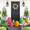 Zesua Flocked Easter Eggs - Set of 3 Decorative Spring Eggs for Home Centerpieces | Pink Indoor Decor