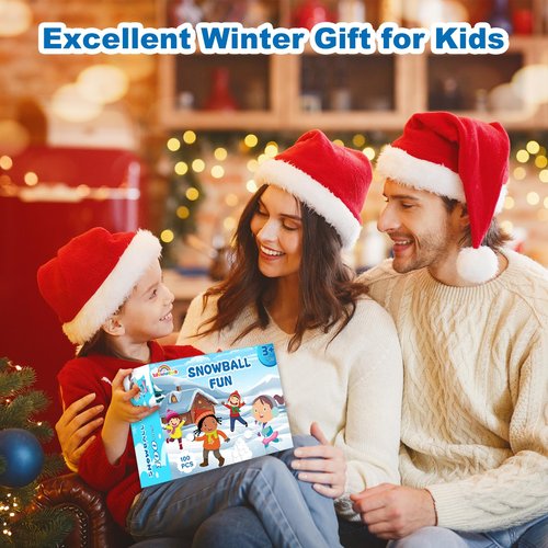 Wewwewa 100 Pcs Fake Snowballs Fight Set: Soft Artificial Snow Balls with Drawstring Bag for Kids and Adults, Indoor Outdoor Snow Toys, Christmas Games, Party Favors, Winter Wonderland Decor Gifts