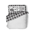 Camco Life is Better at The Campsite Camper/RV King Sized Bed Sheet Set | Features Camping Theme Design on Buffalo Plaid Pattern | Crafted of Soft Machine Washable Polyester | 4-Piece Set (53474)