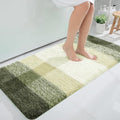 **OLANLY Large Bathroom Rugs - Extra Soft Microfiber Mat, Quick Dry & Washable, 50x30, Dark Green**