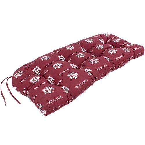 College Covers Comfy Loveseat Settee Cushion, 46 in x 20 in x 3 in, Texas A&M Aggies