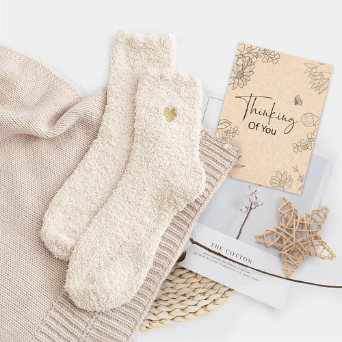 Thinking of You Gift Basket for Women - Sympathy, Get Well Soon, or Condolence Gift with Scented Candle & Mug - Comforting Gifts for Surgery Recovery or Grief (ThinkofYou-A)