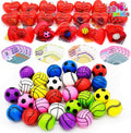 JOYIN 28 Packs Kids Valentine Day Sports Bouncy Ball with Prefilled Hearts and Valentine Cards for Kids Valentine Classroom Exchange, Kids Bouncy Balls for Class Exchange Game Prize