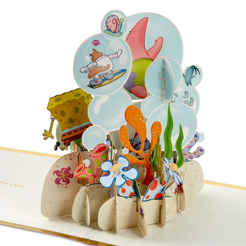 Hallmark Signature Paper Wonder Nickelodeon SpongeBob SquarePants Pop-Up Card (Best of Friends) for Birthdays or Any Day