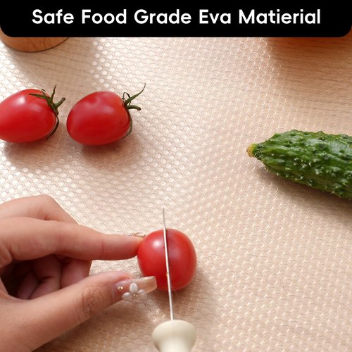 Shelf and Drawer Liner for Kitchen Cabinet,Non Adhesive Durable EVA Shelf Paper, Non Slip Waterproof Decorative Mats for Dresser Cupboard Refrigerator Bathroom Wire Grip Shelves(Clear,12 in X 10 Ft)