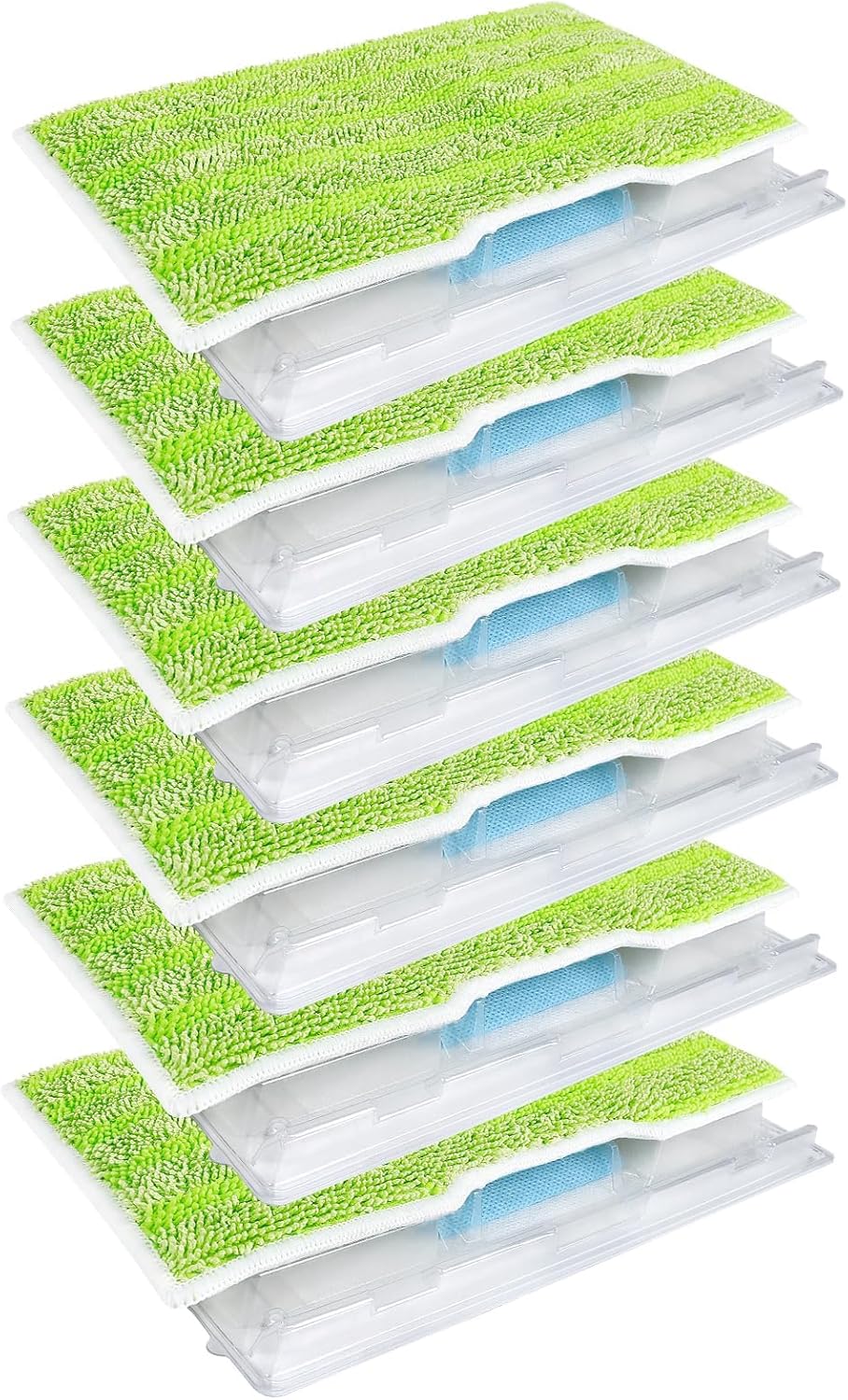 Shark Reusable Vac Mop Replacement Pads - 6 Pack Wet & Dry Mop Refills for Hardwood Floor Cleaning