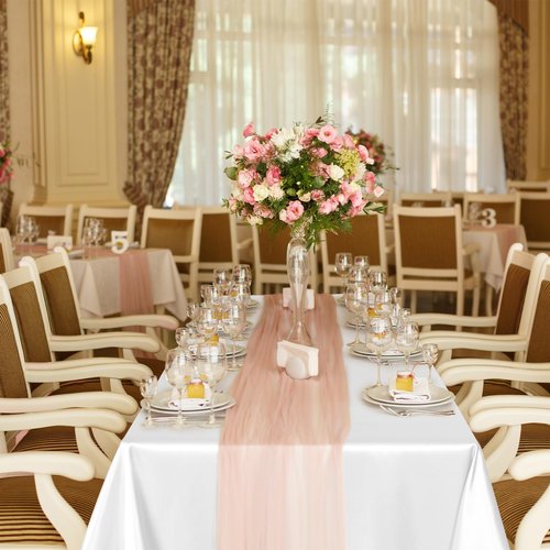 TURSTIN 16 Packs White Satin Tablecloth 102 x 58 Inch Overlay Satin Table Cover Rectangle Bright Silk Tablecloth Smooth Fabric Table Decoration for Wedding Banquet Party Events