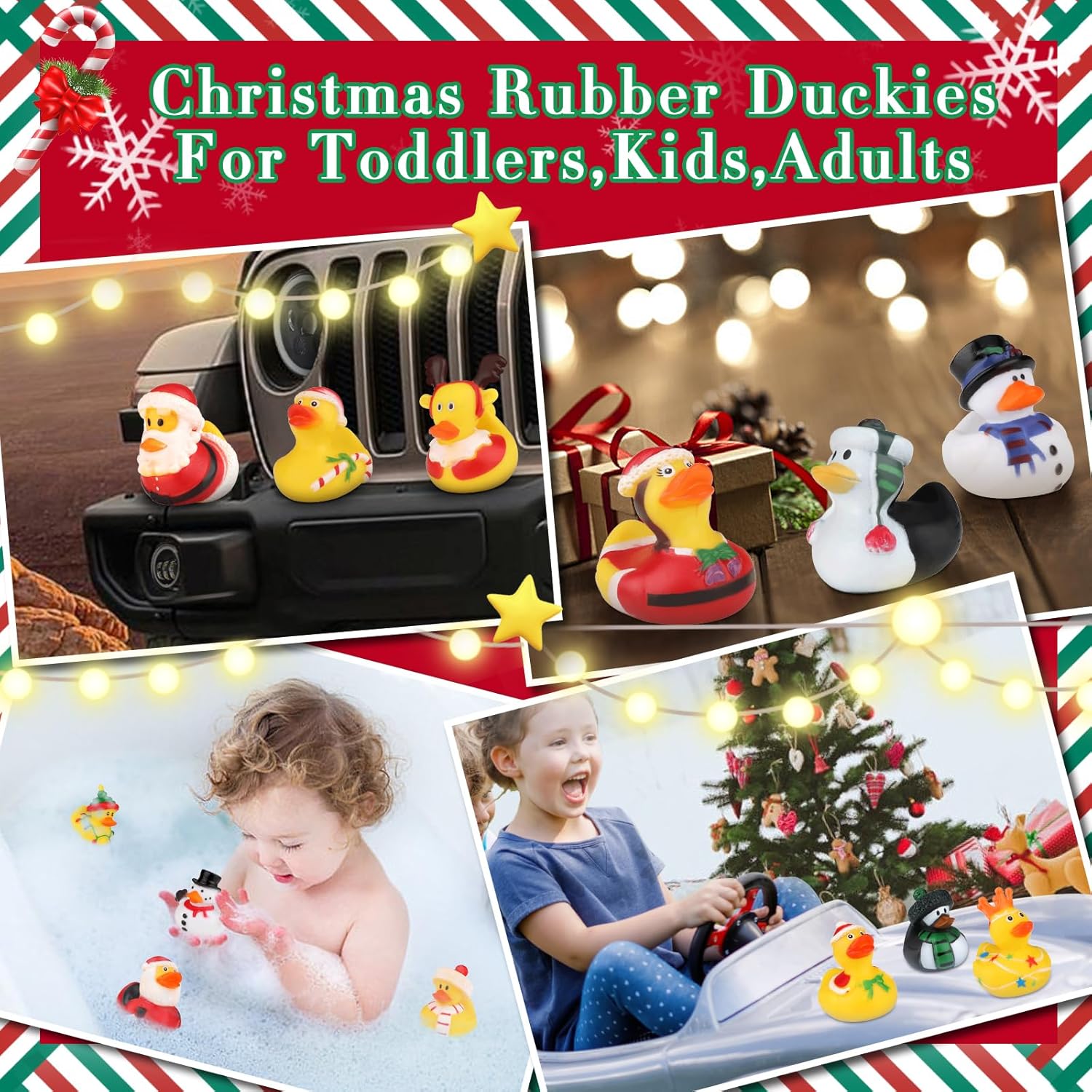 Rubber Duck Advent Calendar - 24 Days Countdown for Kids | Fun Christmas Bath Toys & Party Favors