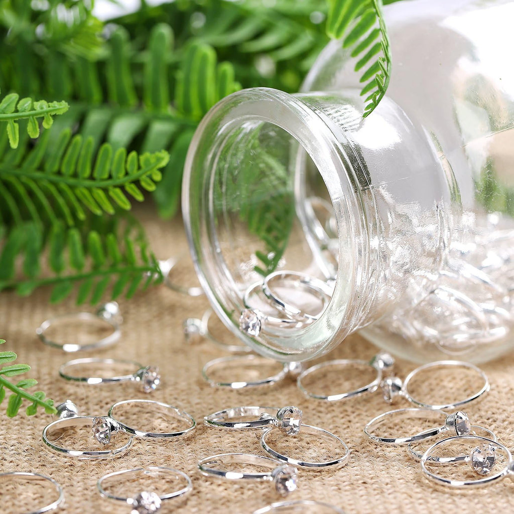 Whaline 36-Pack Diamond Engagement Rings | Bridal Shower & Wedding Table Decorations