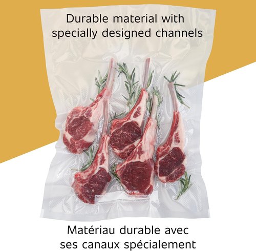 FoodSaver Vacuum Sealer Bags - Custom Length, 5 Count Rolls for Airtight Food Storage & Sous Vide