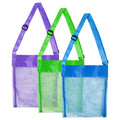 Luwint 3PCS Beach Shell Collecting Bags for Kids - Durable Mesh Shell Bags for Picking Up Seashells, Lightweight Shell Bags for Beach Trips and Treasures