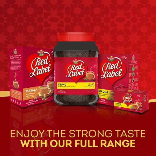 Brooke Bond Red Label | Premium Black Tea | Loose Tea | Rich Aroma | Compatible for Chai & Milk | 1800 Grams (Pack of 2)