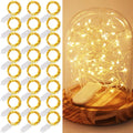 Waterglide 24 Pack Mini String Lights - 7 Ft Waterproof LED Fairy Lights for Wedding & Party Decor | Warm White