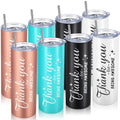 Sieral Thank You Gifts Appreciation Tumbler Employee Thank You for Being Awesome Stainless Steel Travel Tumbler 20 oz Graduation Gift Father Friends Mom Wife Coworker Women Men(Classic Color,8 Sets)