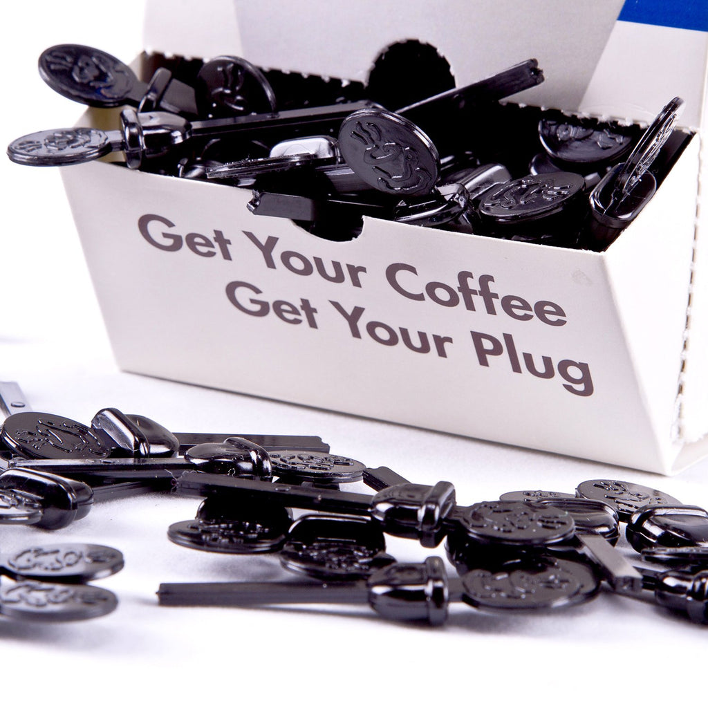 StixToGo Beverage Plugs - Leak Prevention Coffee Accessory for Hot Drinks, Disposable Coffee Stoppers, Fits Standard Lids - Black, 2", Pack of 400