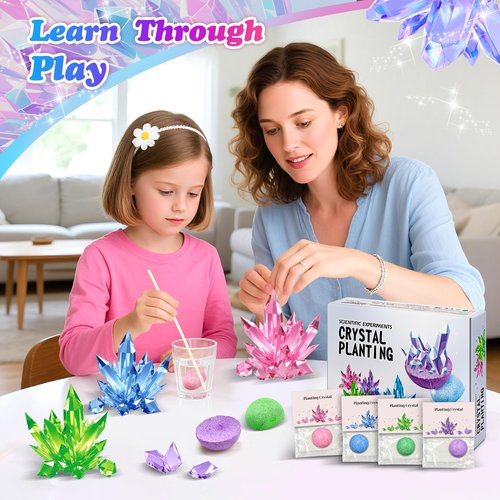 16Pcs Science Kit Crystal Growing Party Favor Supply Gifts for Kids Classroom Goodiebags Christmas Valentine's Day Gifts (16Pcs, One Size)