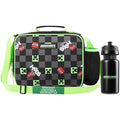 Minecraft Insulated Lunch Bag for Kids Creeper Lunchbox for Boys School Supplies Food Carrier Snacks Picnic Beach Days Travel Gamer Gifts for Kids (Black/Green)
