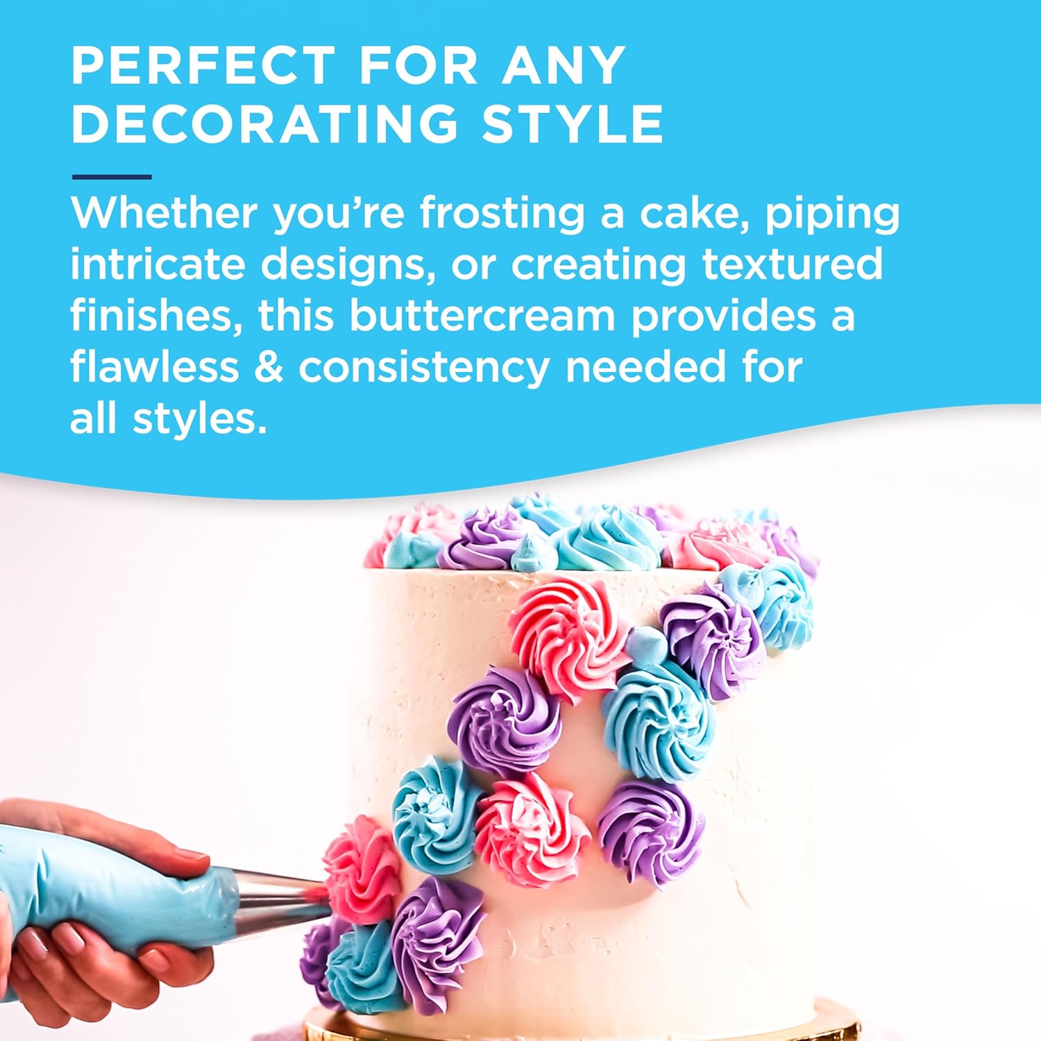 Satin Ice White Buttercream Frosting - 3 lb Pail | Perfect for Cakes and Cupcakes