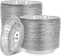 60 Pcs Round Foil Pans | Aluminum Baking & Roasting Containers - Freezer & Oven Safe