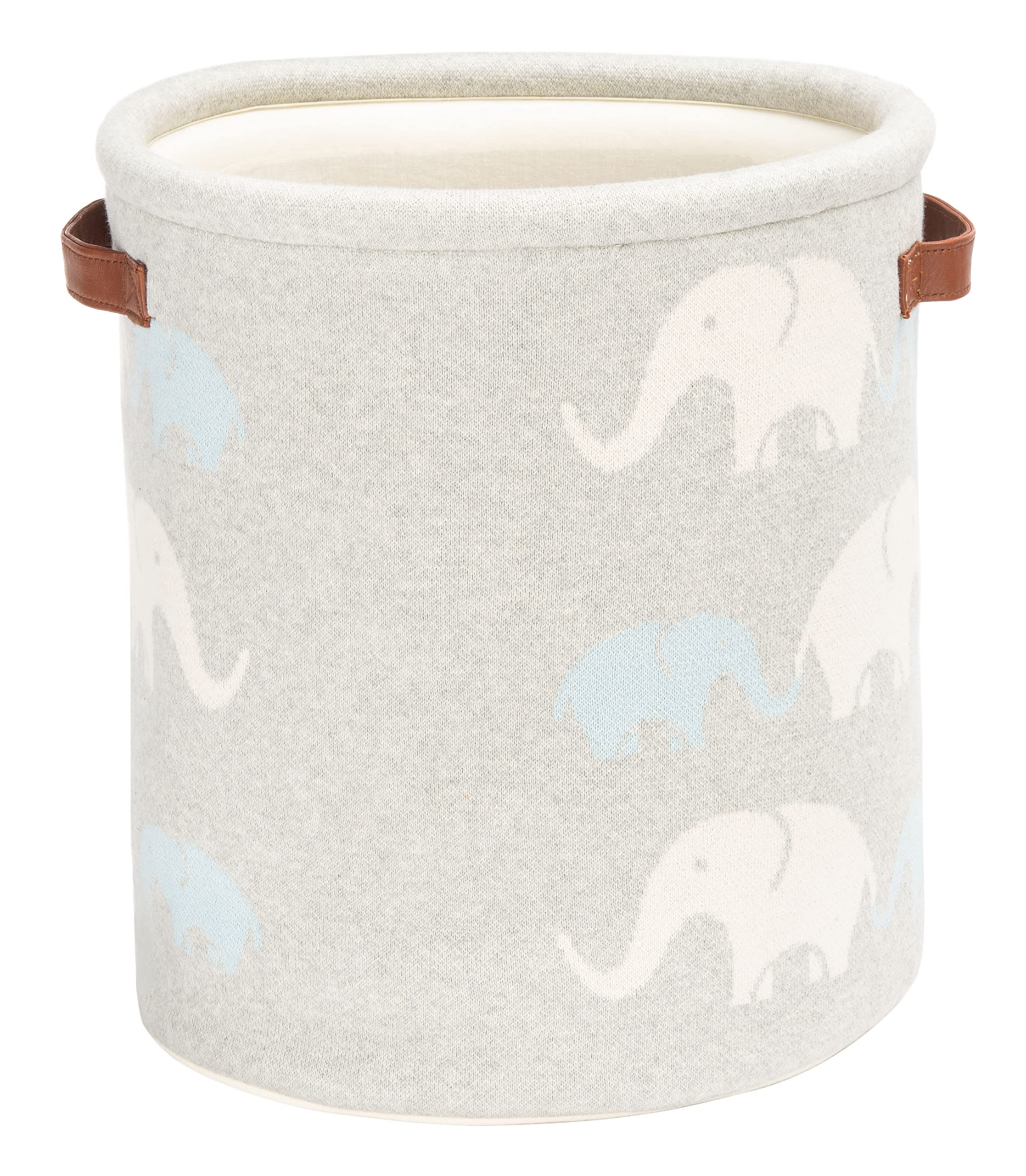 SAFAVIEH Baby Collection Effy Elephant Grey Cotton Nursery Storage Basket with Handles (Fully Assembled)