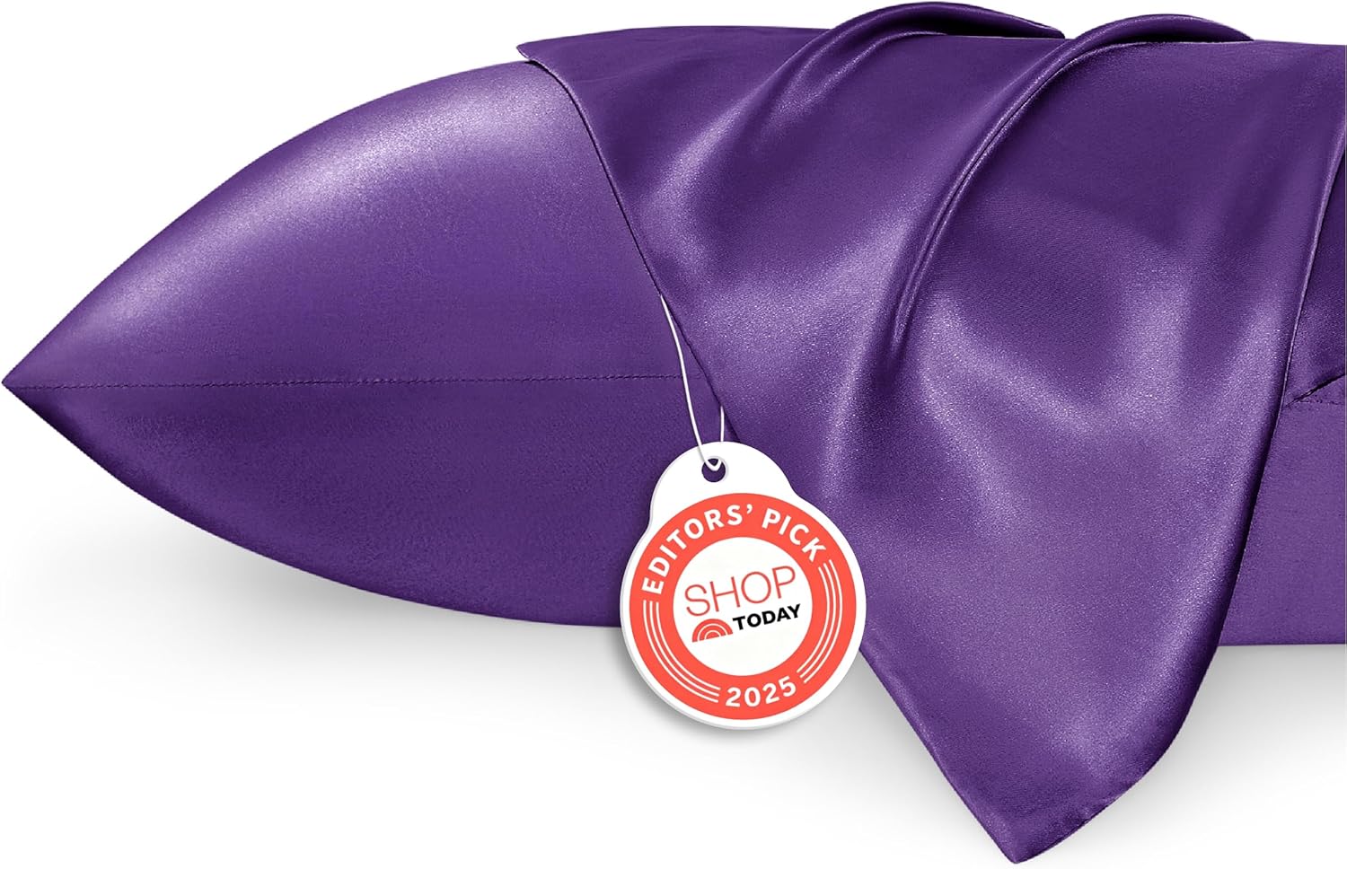 Bedsure Satin Pillowcase - Luxurious Silk-Like Feel | Standard Size 20x26 Inches, Purple, 2-Pack
