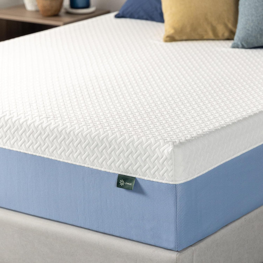 Zinus 10 Inch Twin Memory Foam Mattress - Cooling Comfort, Medium Feel, Fiberglass Free, Safe Materials