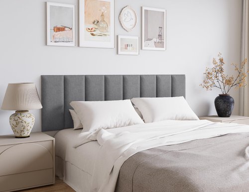 Gorkett Peel and Stick Upholstered Wall Mounted Headboard Queen Size, 9 Panels Tufted Fabric Headboard,Wall Mounted Headboards, Interior Wall Panels for Bedroom, 10"x24" Dark Grey