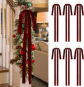 SIMISI Ribbon Burgundy Velvet Bows - Elegant Ornaments for Christmas Tree & Decor | 15x24 Inch, 6 Pieces