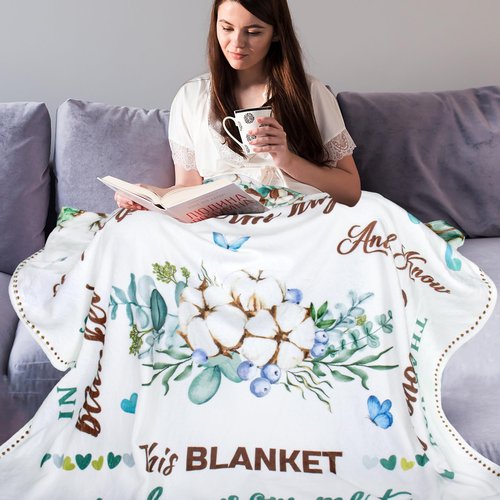 Lviliss Get Well Gifts for Women, Inspirational Gifts for Women, Sympathy Gift, Thinking of You Gifts, Birthday Gifts for Woman, Feel Better After Surgery, Healing Blanket Throw 50“x60”