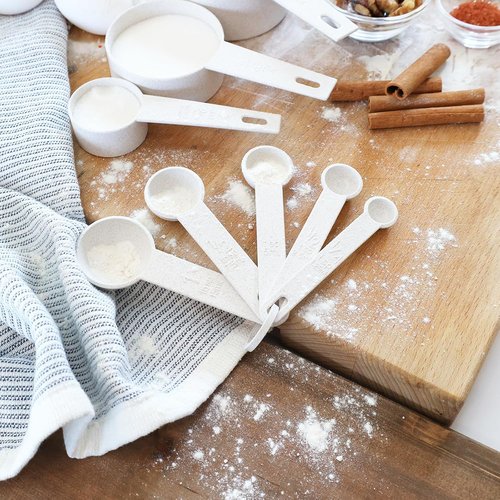 Beille Measuring Cups & Spoons Set - 10pc Wheat Straw Cooking & Baking Tools