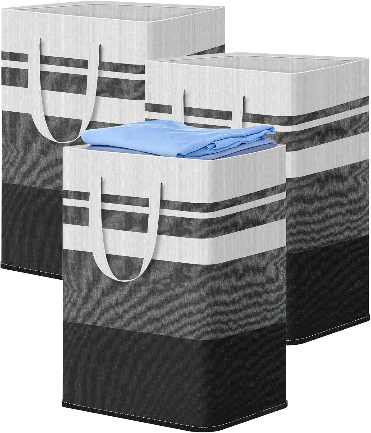 Skiennix Large Laundry Basket - 75L Collapsible Clothes Hamper with Easy Carry Handles | Waterproof Design for Home & Dorm