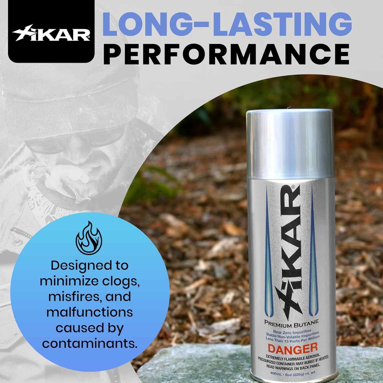 XIKAR PUROFINE Premium Butane Fuel Refill - Ultra Refined, Food Grade 400ml | Jet Flame Lighter & Torch Fuel (2 Pack)