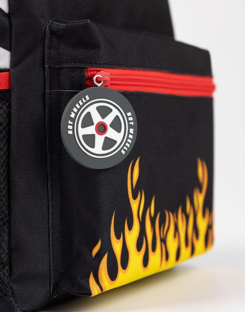 Hot Wheels Boys Backpack Set 4 Piece Black