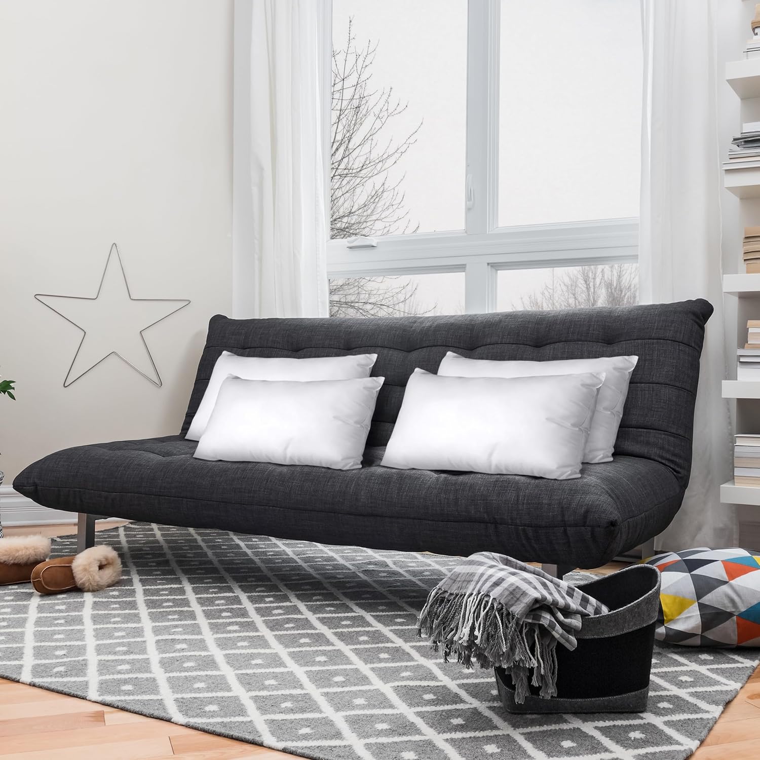 Utopia Bedding Throw Pillows - Fluffy Down Alternative Set of 4 | 14 x 22 Inches, White for Bed & Sofa