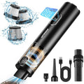 Upbooz Handheld Vacuum Cordless, Car Vacuum with 14000PA Powerful Suction with LED Light, Air Duster 2-in-1,Low Noise Rechargeable Portable Mini Vacuum Cleaner for Car Home Pet Office,Two Gears Black