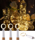 Andvon Wine Bottle Lights with Cork, 4 Pack USB Rechargeable Cork Lights for Wine Bottles,Christmas, Valentine's Day,Party Decoration, 20 LEDs, 6.6 Ft, Warm White