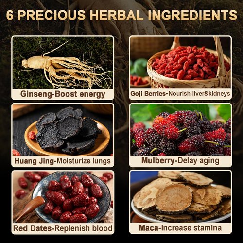 Tealth Ginseng Five Treasures Tea - Kidney Tea Formula 6 Precious Ingredients Formula Natural Organic Kidney Cleanse Detox Chinese Herbal Teafor Women & Men(1 Pack/30 Bags)