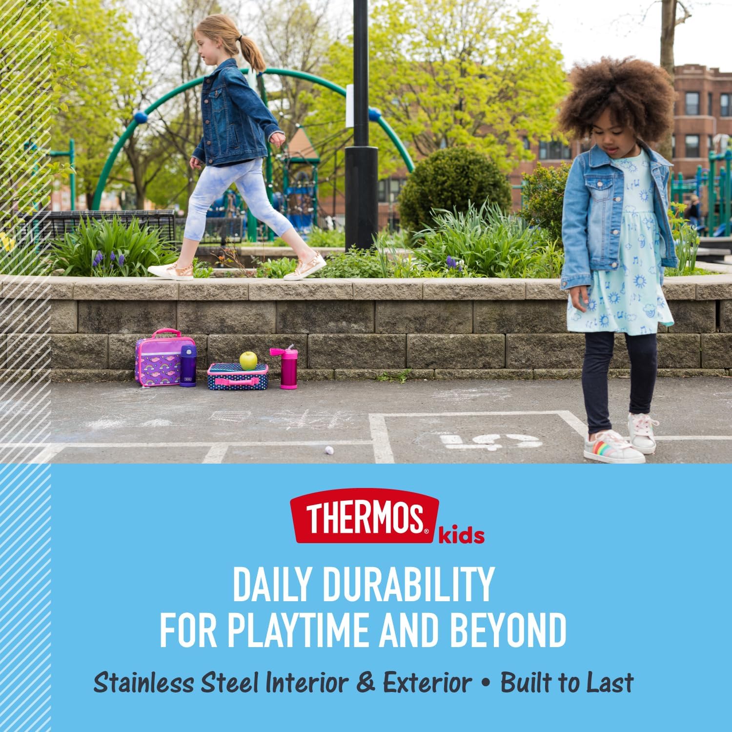 THERMOS FUNTAINER Water Bottle - 12 Ounce Kids Stainless Steel Vacuum Insulated with Straw & Lid
