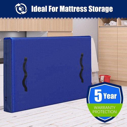 Cosy Family Mattress Bags - Extra-Thick 170GSM Moving Cover with 8 Handles & Zipper | Blue King Size