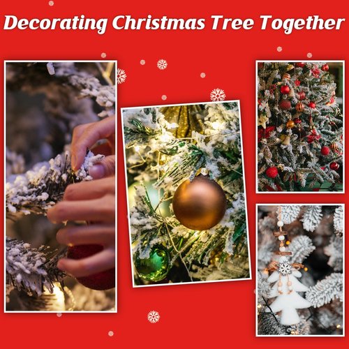 QZYL Snow Flocking Powder, 4 lbs Self-Adhesive Snow Flock for Christmas Tree, Fake Snow Bond Flock for Artificial Tree Wreath Garland Crafts