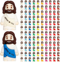Skiennix 120PCS Mini Jesus Figurines - Colorful Tiny Religious Gifts for Easter Egg Stuffers | Perfect for Christian Women and Moms