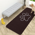 OLANLY Dog Door Mat - Absorbent Non-Slip Mud Mat for Muddy Paws | 59x24 Inches, Brown Paw Print Design