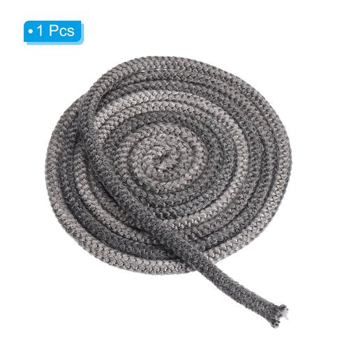 PATIKIL 3/8"x 118" Wood Stove Gasket, Graphite Fiberglass Round High-Temperature Resistance Seal Rope Replacement for Stoves Fireplace Door, Black